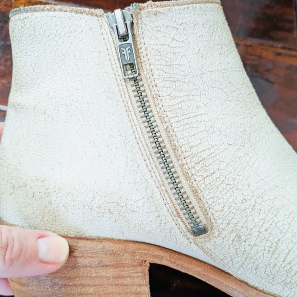Frye Cream Ankle Boots - Picture 7 of 8